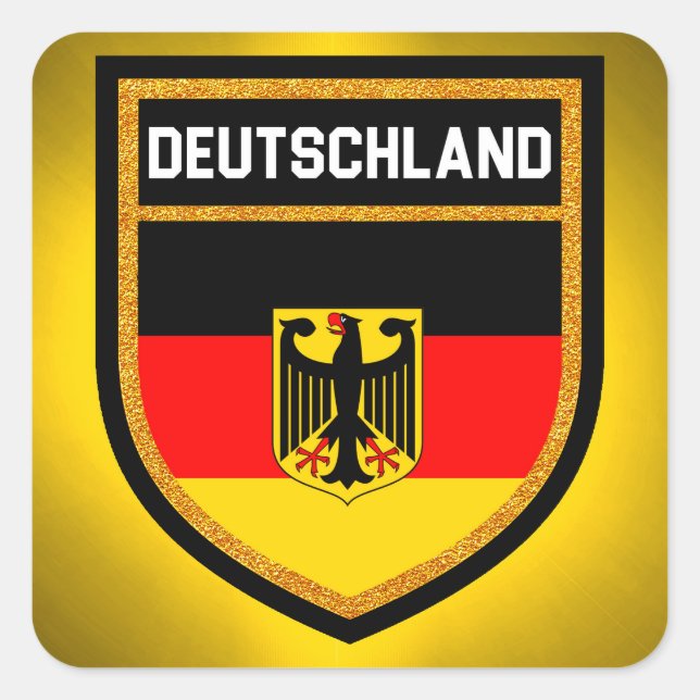 Deutschland  Flag Square Sticker (Front)