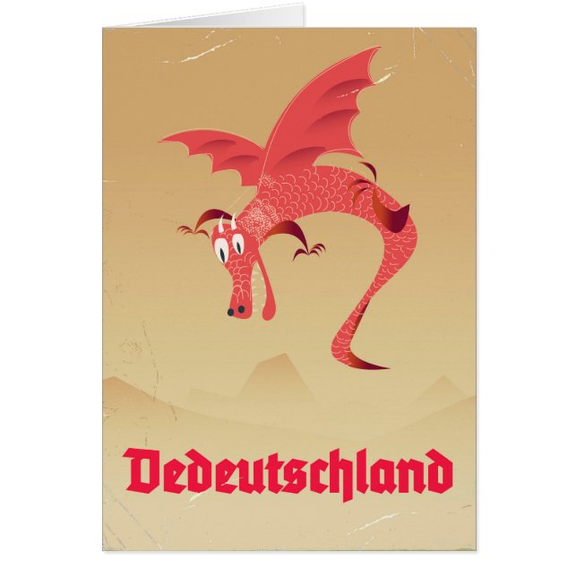 Deutschland flying dragon vintage poster (Front)