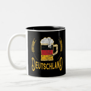 Deutschland German Flag Beer Lover Oktoberfest Two-Tone Coffee Mug