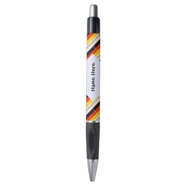 Deutschland German Flag Black Personalisation  (Front Vertical)