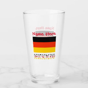 Deutschland German Flag Red Personalisation Glass