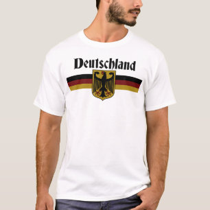 DEUTSCHLAND Germany Flag Coat of Arms Eagle Banner T-Shirt