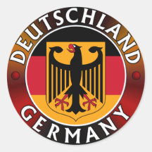 Deutschland Germany Plaque, German Flag and Eagle 