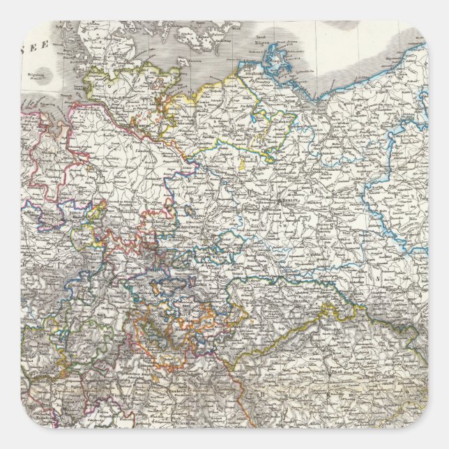 Deutschland - Germany Square Sticker (Front)