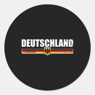 Deutschland Gery Flag Proud Ger Classic Round Sticker