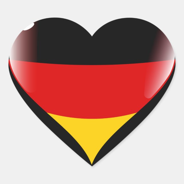 Deutschland heart flag sticker (Front)