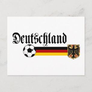Deutschland large fussball logo postcard
