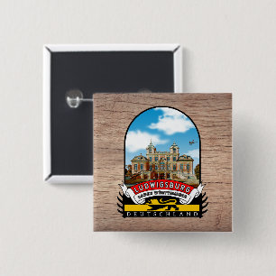 Deutschland Ludwigsburg Vintage souvenir 15 Cm Square Badge