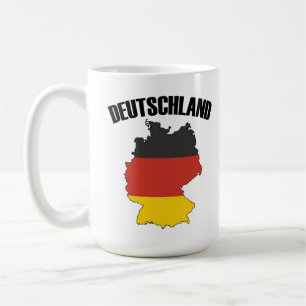 Deutschland Map - German Flag - Germany Travel Coffee Mug