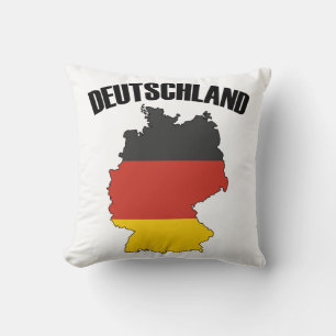 Deutschland Map - German Flag - Germany Travel Cushion