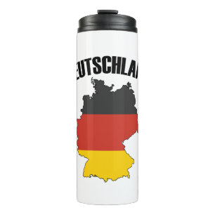 Deutschland Map - German Flag - Germany Travel Thermal Tumbler