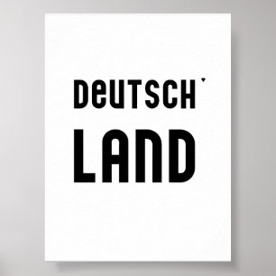 Deutschland - minimalistic typography poster