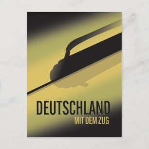 Deutschland mit dem zug postcard