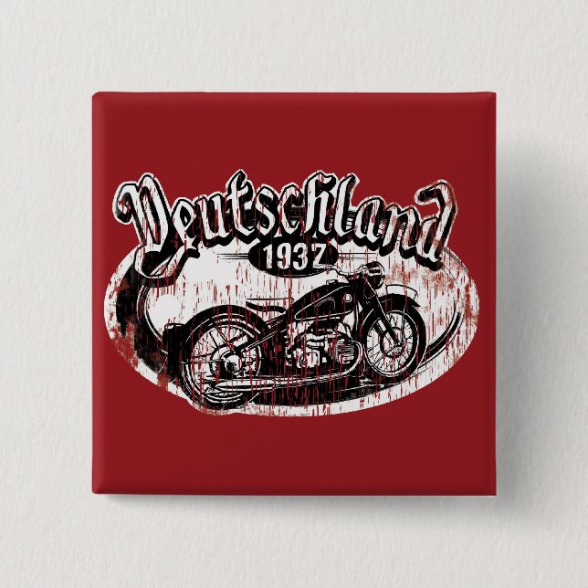 Deutschland Motowear 15 Cm Square Badge (Front)