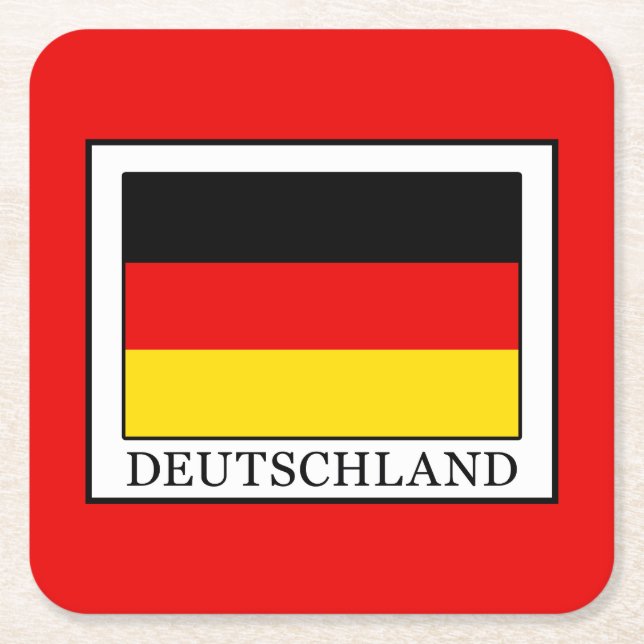 Deutschland Square Paper Coaster (Front)