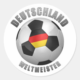 Deutschland Weltmeister Classic Round Sticker
