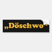 Deux Chevaux 2CV Döschwo Typography Bumper Sticker (Front)