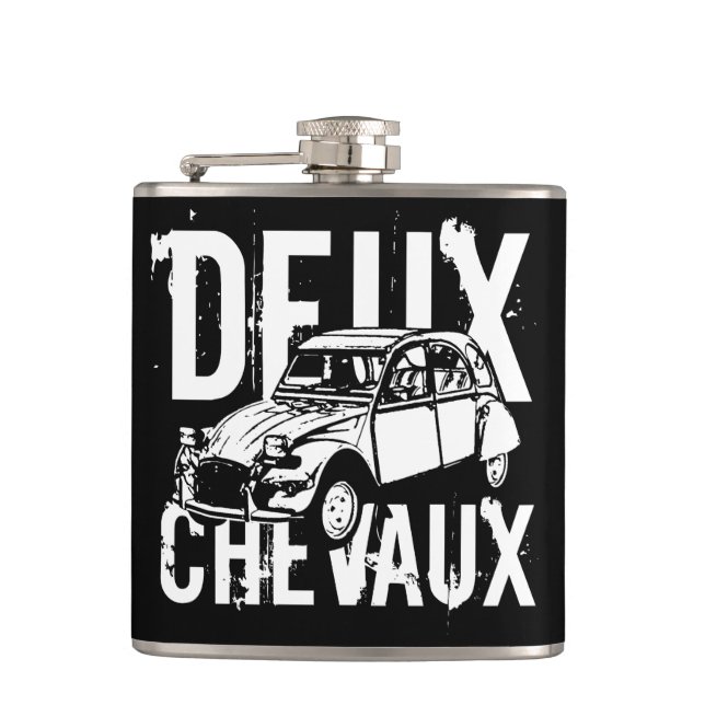 Deux Chevaux Hip Flask (Front)