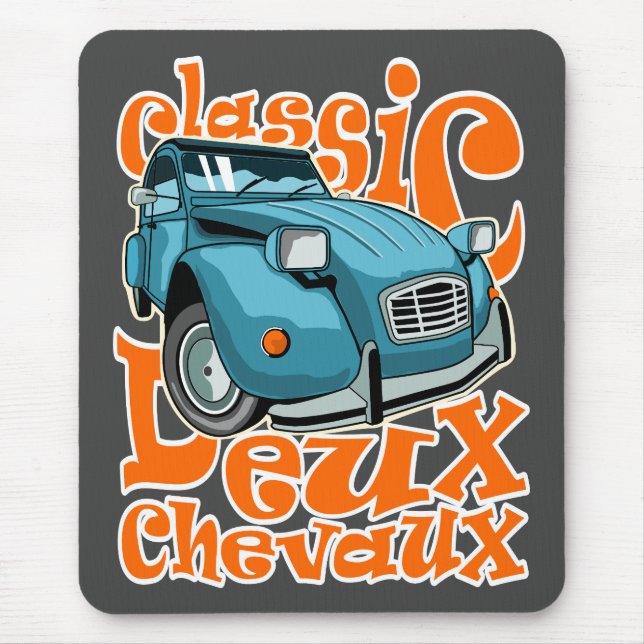 Deux Chevaux Mouse Pad (Front)