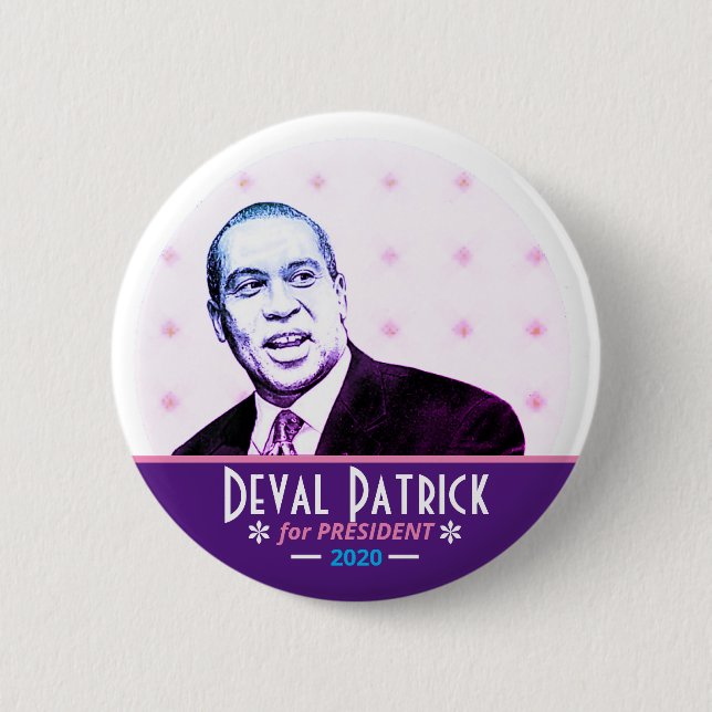 Deval Patrick for President 2020 6 Cm Round Badge (Front)
