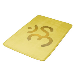 Devanagari Om - Canary Bath Mat