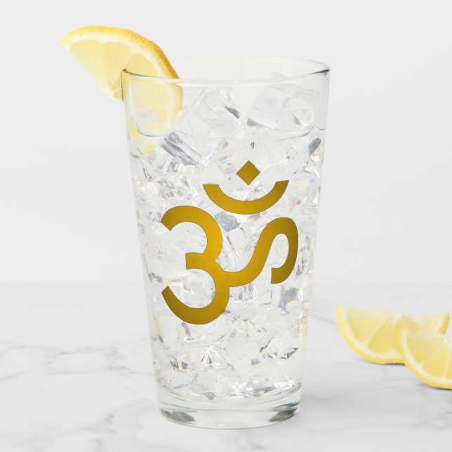 Devanagari om glass (Front Ice)