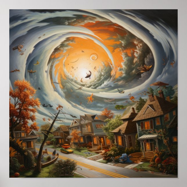 Devastating Hurricane Strikes Neighbourhood - Powe Poster (Front)