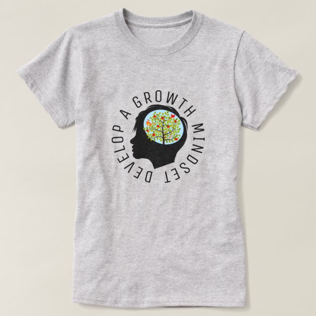 Develop A Growth Mindset Education Reform  light T-Shirt (Design Front)