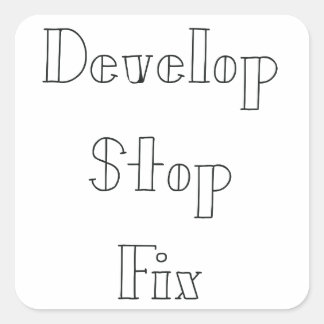 Develop Stop Fix Darkroom Sticker