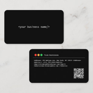 Developer Business Card with QR code