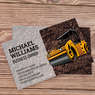 Developer   Construction   Steam Roller Business Card