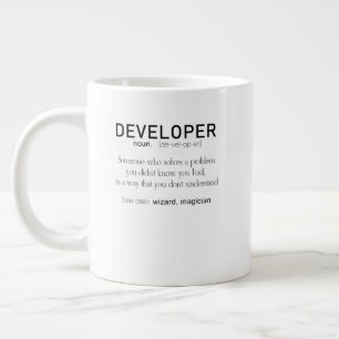 Developer Definition Coder Definition Funny Large Coffee Mug
