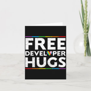 Developer Hugs Suprt Lgbt Proud Parades Rainbow Fl Card