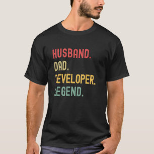 Developer Husband Dad Legend Retro Vintage Develop T-Shirt