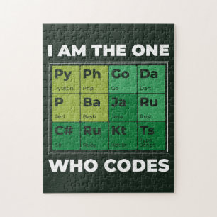 Developer Periodic Table Funny Jigsaw Puzzle