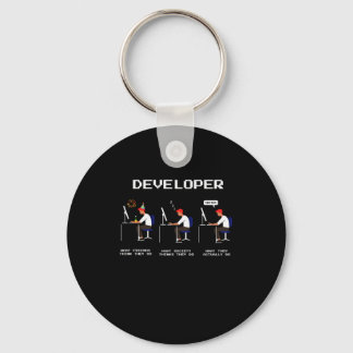 Developer Programmer Coder Computer Nerd Geek gift Key Ring