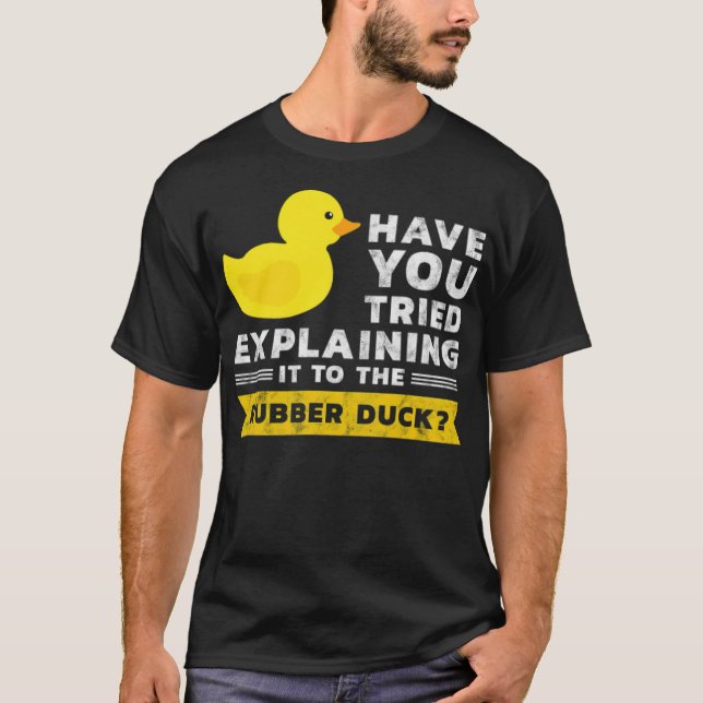 Developer Programming Duck Rubber Duck black labra T-Shirt (Front)