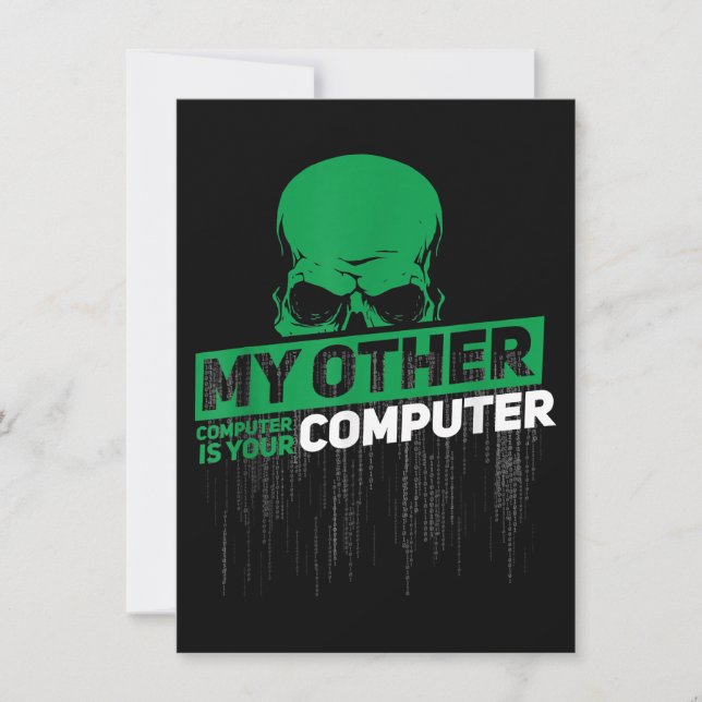 Developer Sysadmin Engineer Hacker Nerd Admin Code Invitation (Front)