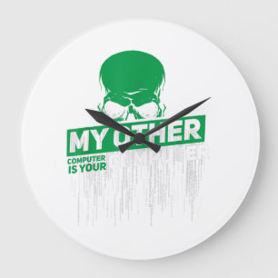 Developer Sysadmin Engineer Hacker Nerd Admin Code Large Clock