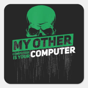 Developer Sysadmin Engineer Hacker Nerd Admin Code Square Sticker