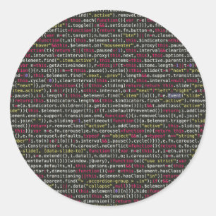 Developer's Terminal Pattern Classic Round Sticker