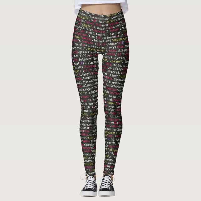 Developer's Terminal Pattern Leggings (Front)