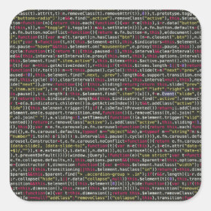 Developer's Terminal Pattern Square Sticker