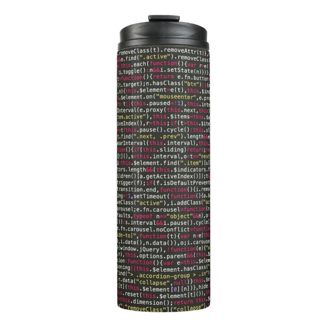 Developer's Terminal Pattern Thermal Tumbler (Front)