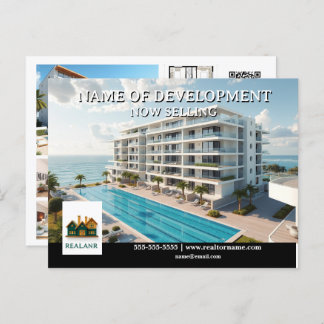 Development launch realtor real estate advertising postcard