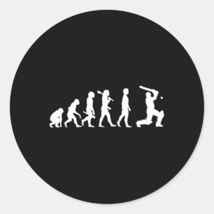 Development Of The Cricket Player - Cricket Player Classic Round Sticker
