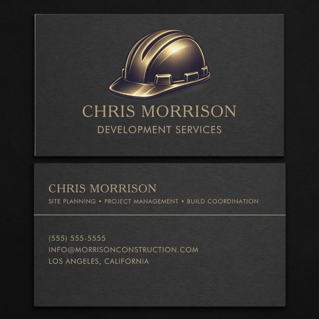 Development Services Hard Hat Professional Business Card (Creator Uploaded)