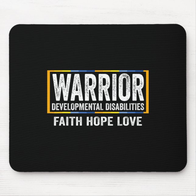 Developmental Disabilities Awareness  Warrior 1 Mouse Pad (Front)