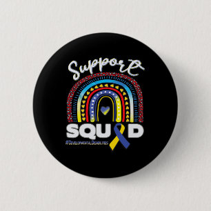 Developmental Disabilities Support Squad Blue Yell 6 Cm Round Badge