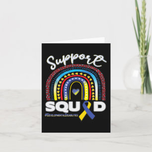 Developmental Disabilities Support Squad Blue Yell Card